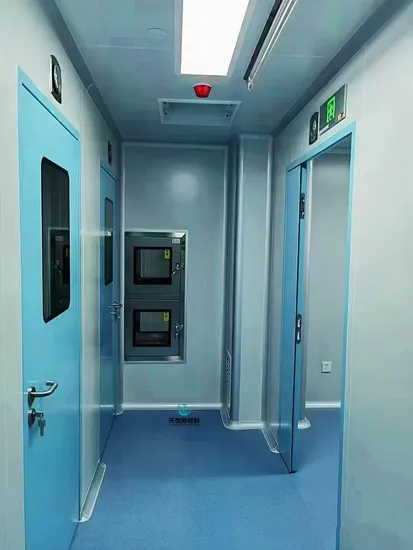 Durable Double Door Steel Door for Operating Rooms Dust-Proof Steel Cleanroom Door - Seamless Design Positive Pressure Seals Stainless Steel Cleanroom Door